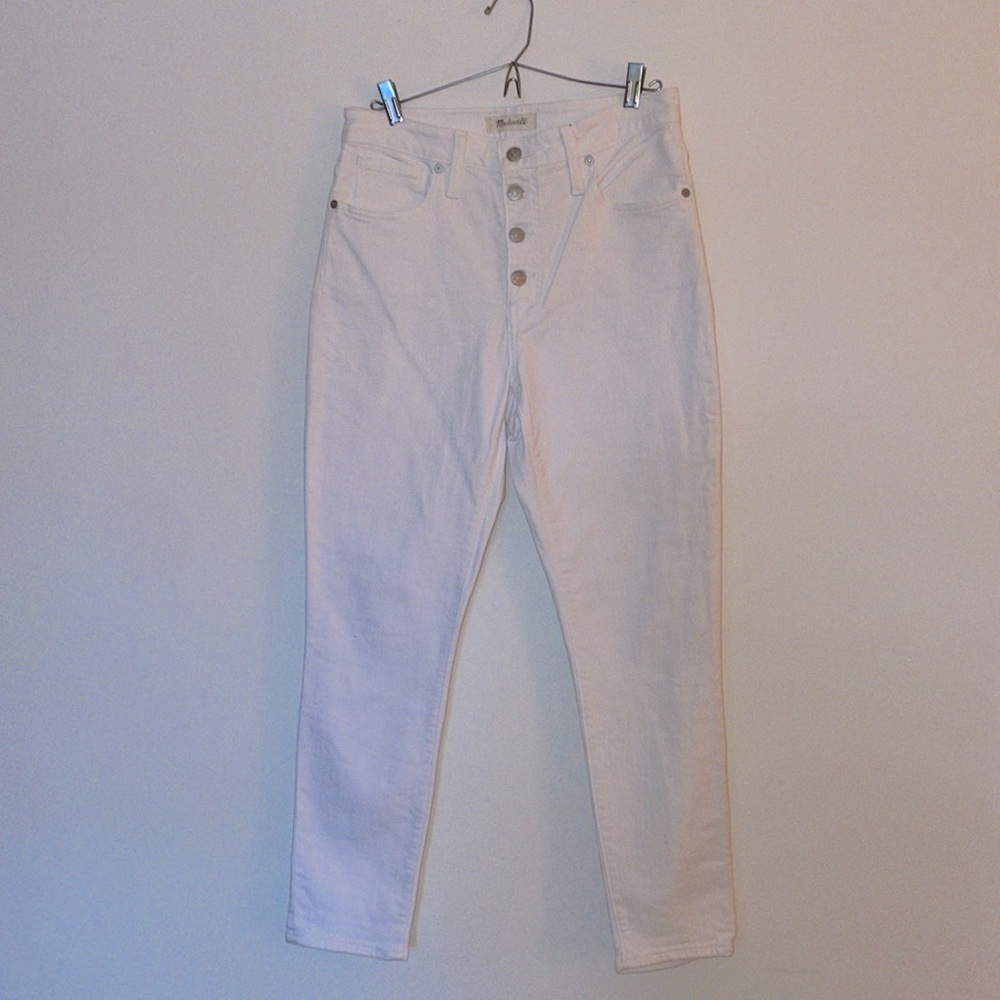 NWOT Madewell Curvey High Rise Skinny Crop White